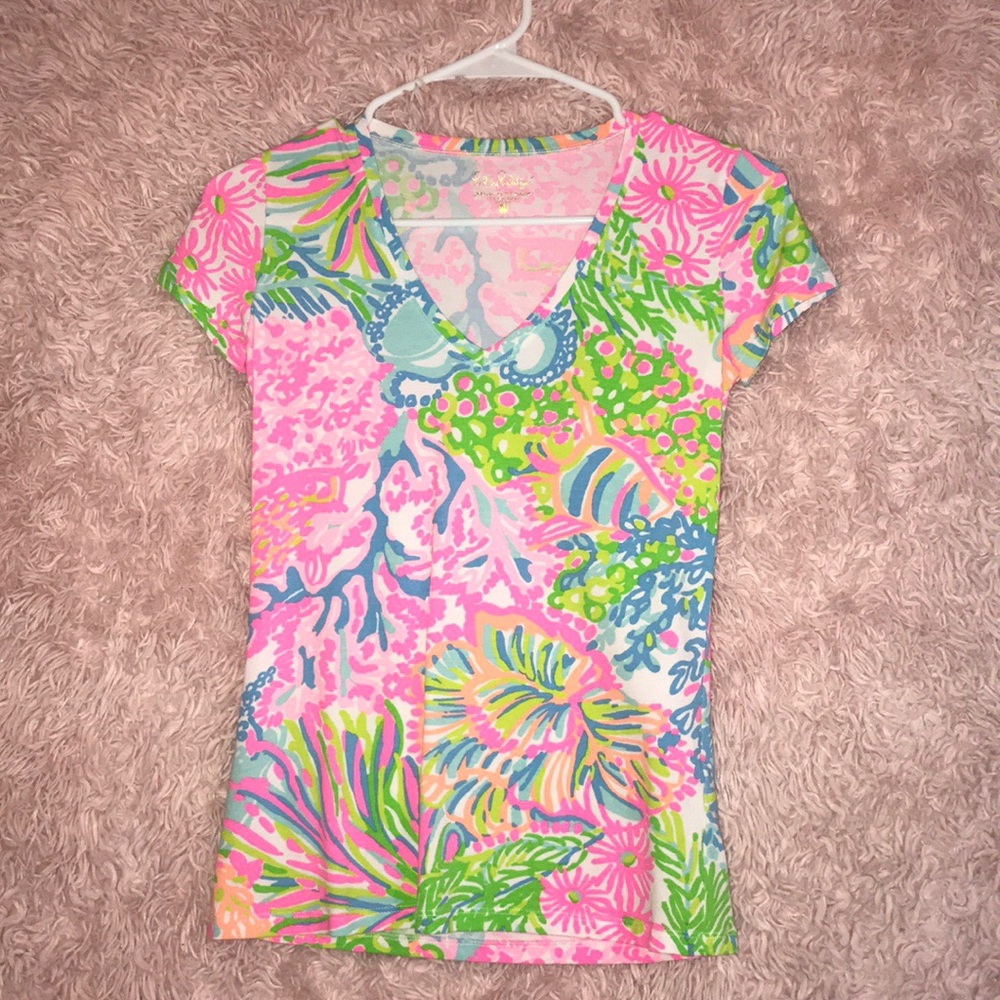 Lilly Pulitzer Michele Top - More Lovers Coral